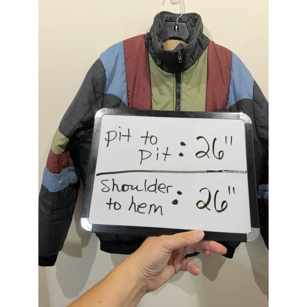 Vintage 80s 90s OG Mens Outdoor Exchange Puffer Jacket XL Rare! Black Colorblock